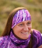 opaska sportowa na głowę fioletowa jagody