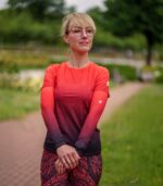 czerwone sportowe rękawki na rower do biegania wino