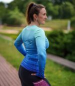 niebieski sportowy longsleeve damski laguna