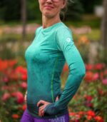 zielony damski sportowy longsleeve miętówka