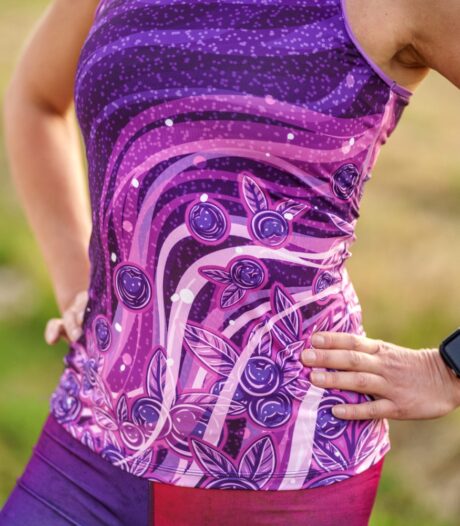 fioletowa bokserka tanktop sportowy jagody