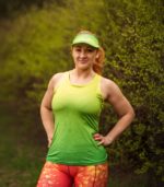 damska bokserka tanktop sportowy limonka