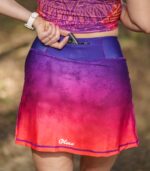 kolorowa spódniczka ze spodenkami sportowa śliwka