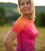 gradientowa koszulka techniczna do biegania damska hawana