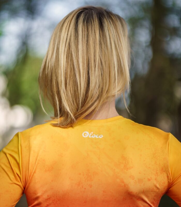longsleeve sportowy damski-brzoskwinka