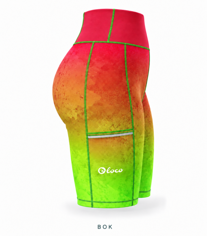 Krótkie legginsy damskie Mango LOCO – prawy bok z kieszenią na telefon
