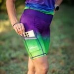 fioletowo zielone legginsy toxic