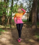 longsleeve sportowy damski-brzoskwinka