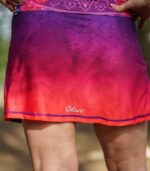 kolorowa spódniczka ze spodenkami sportowa śliwka