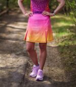 kolorowa spódniczka ze spodenkami sportowa brzoskwinka