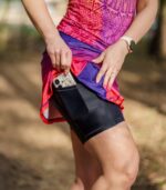 kolorowa spódniczka ze spodenkami sportowa śliwka