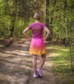 kolorowa spódniczka ze spodenkami sportowa brzoskwinka