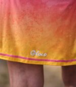 kolorowa spódniczka ze spodenkami sportowa brzoskwinka