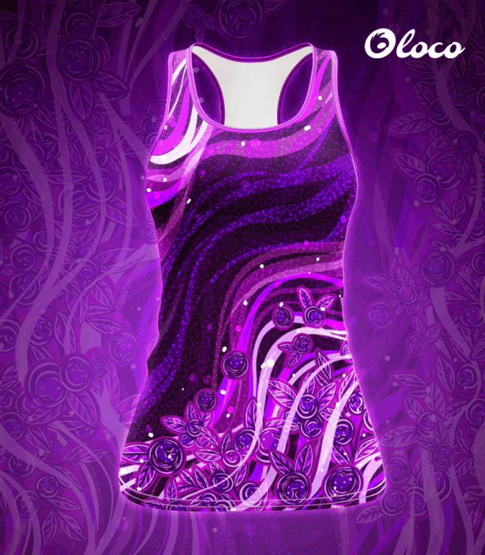 fioletowy tanktop bokserska Jagody