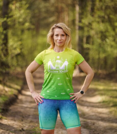 zielona koszulka techniczna damska sportowa limonka