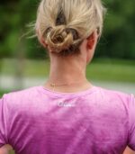 fioletowa damska koszulka techniczna do biegania na rower sportowa jeżyna