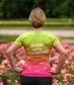 kolorowa koszulka do biegania dla kobiet mango zielono różowa królowa Kroków