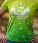 zielona koszulka techniczna dla kobiet do biegania limonka