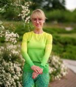 Sportowe rękawki do biegania na rower zielone limonka