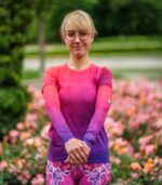 Sportowe rękawki do biegania na rower czerwone fioletowe śliwka