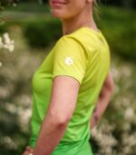 zielona koszulka techniczna damska oddychająca do biegania limonka