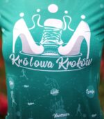 zielona koszulka techniczna damska oddychająca królowa kroków miętówka