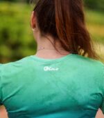 kolorowy longsleeve sportowy damski koszulka długi rękaw fiolet zieleń zorza polarna