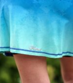 spódniczka do biegania z wbudowanymi spodenkami z kieszonką na telefon niebieska błękitna laguna