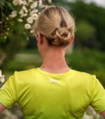 zielona koszulka techniczna damska oddychająca do biegania limonka