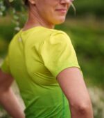 zielona koszulka techniczna damska oddychająca do biegania limonka