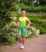 zielona koszulka techniczna damska oddychająca do biegania limonka