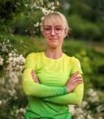 Sportowe rękawki do biegania na rower zielone limonka