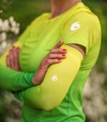Sportowe rękawki do biegania na rower zielone limonka