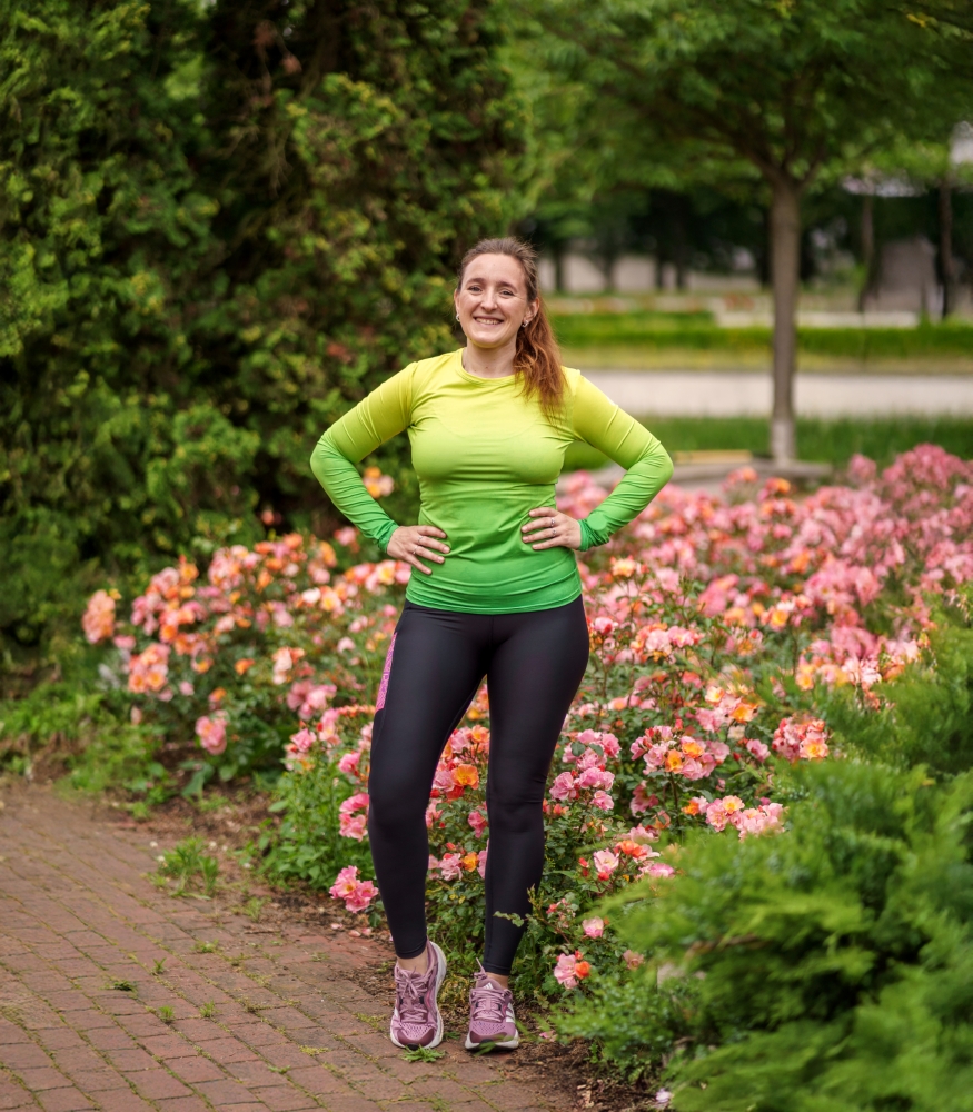 kolorowy longsleeve sportowy damski koszulka z długim rękawem zielona limonka