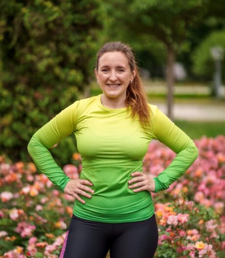 kolorowy longsleeve sportowy damski koszulka z długim rękawem zielona limonka