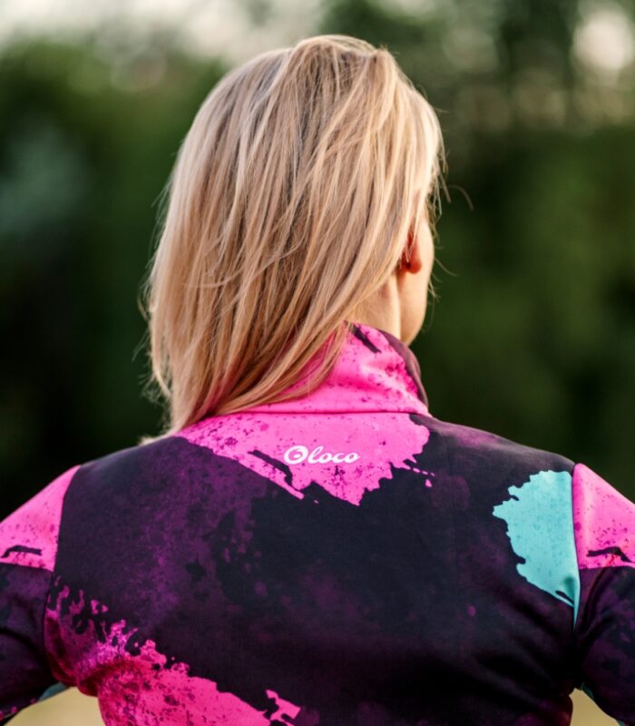 kolorowa damska bluza sportowa do biegania loco babka fluo
