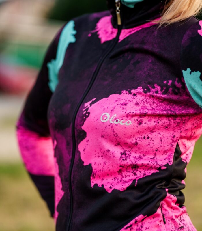 kolorowa damska bluza sportowa do biegania loco babka fluo