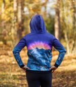 kolorowa bluza z kapturem oversize góry