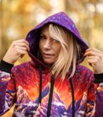 kolorowa bluza z kapturem damska oversize montana