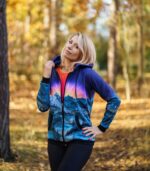 kolorowa bluza z kapturem oversize góry