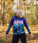 kolorowa bluza z kapturem oversize góry