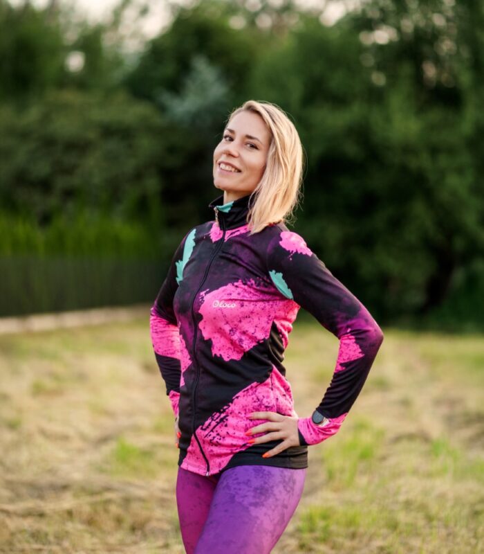 kolorowa damska bluza sportowa do biegania loco babka fluo
