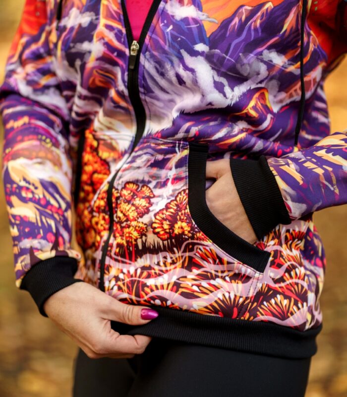 kolorowa bluza z kapturem damska oversize montana
