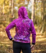 kolorowa damska bluza z kapturem oversize orchidea