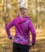 kolorowa damska bluza z kapturem oversize orchidea