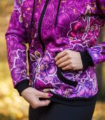 kolorowa damska bluza z kapturem oversize orchidea