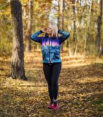 kolorowa bluza z kapturem oversize góry