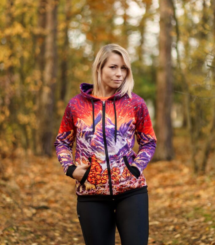 kolorowa bluza z kapturem damska oversize montana