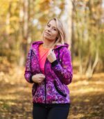 kolorowa damska bluza z kapturem oversize orchidea