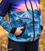 kolorowa bluza z kapturem oversize góry